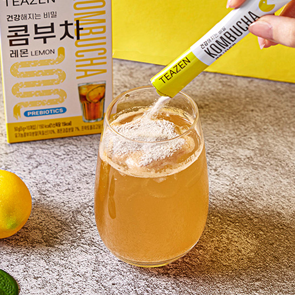 TEAZEN Kombucha Lemon (10 sticks) (probiotics) Foodkoreadubai