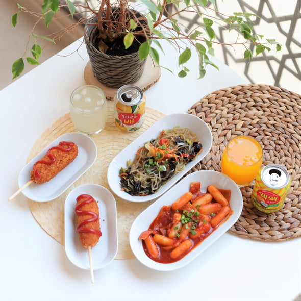Cheese Rice Tteokbokki (Spicy Rice Cake)  and Japchae DUO Meal  (ONLY AVAILABLE FOR DUBAI AREAS - Deira till Dubai Marina excluding far areas)
