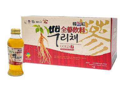 Korean Red Ginseng Drink with Root 120ml SET, 10 Bottles