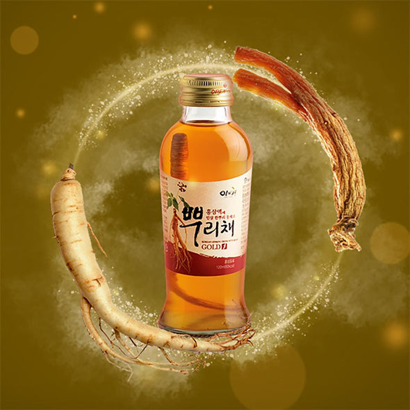 Korean Red Ginseng Drink with Root, 120ml 1pc
